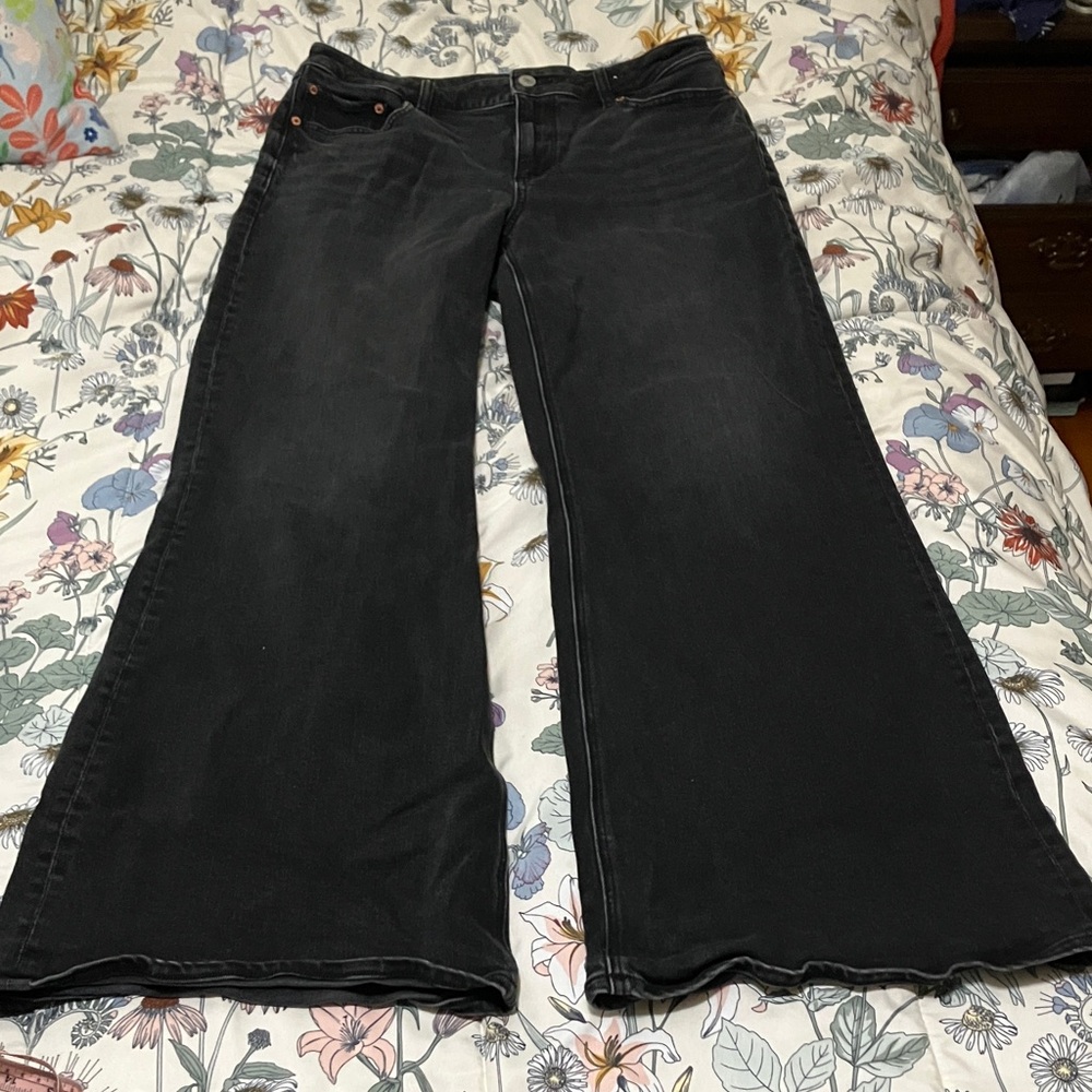 American Eagle Outfitters Black Flare Jeans